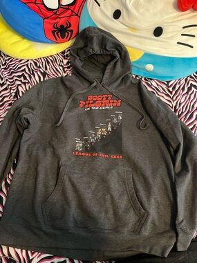Scott Pilgrim Vs The World Gray Pullover Hoodie - League of Evil Exes